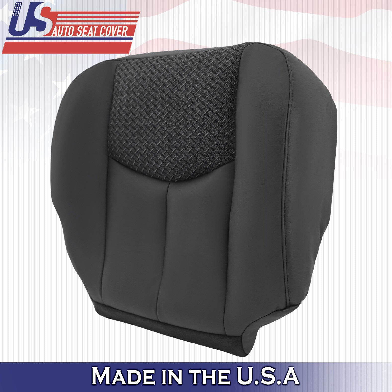 2003 2004 LOWER FRONT BOTTOM Leather-Cloth Seat Cover Dark Gray Chevy Avalanche