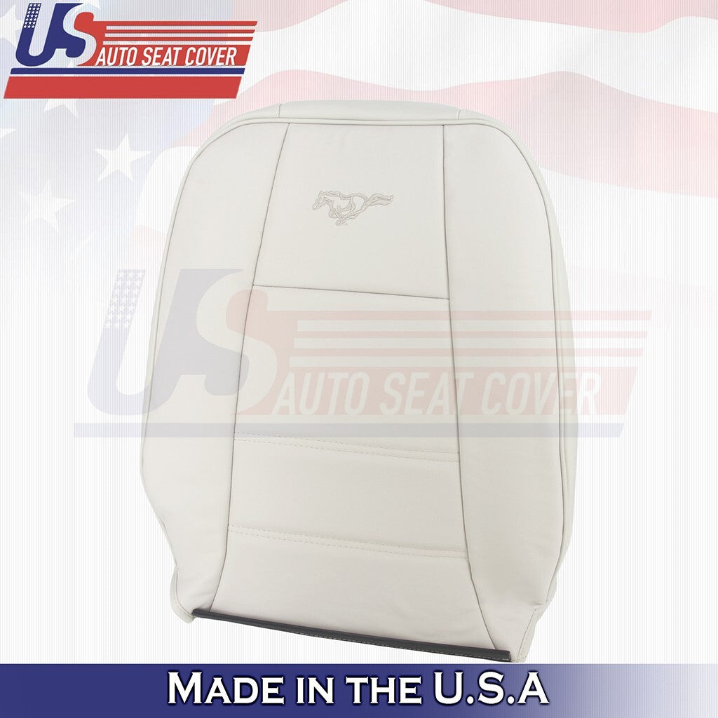 1999-2004 Fits Ford Mustang V6Passenger Bottom &Top Leather Seat Cover White