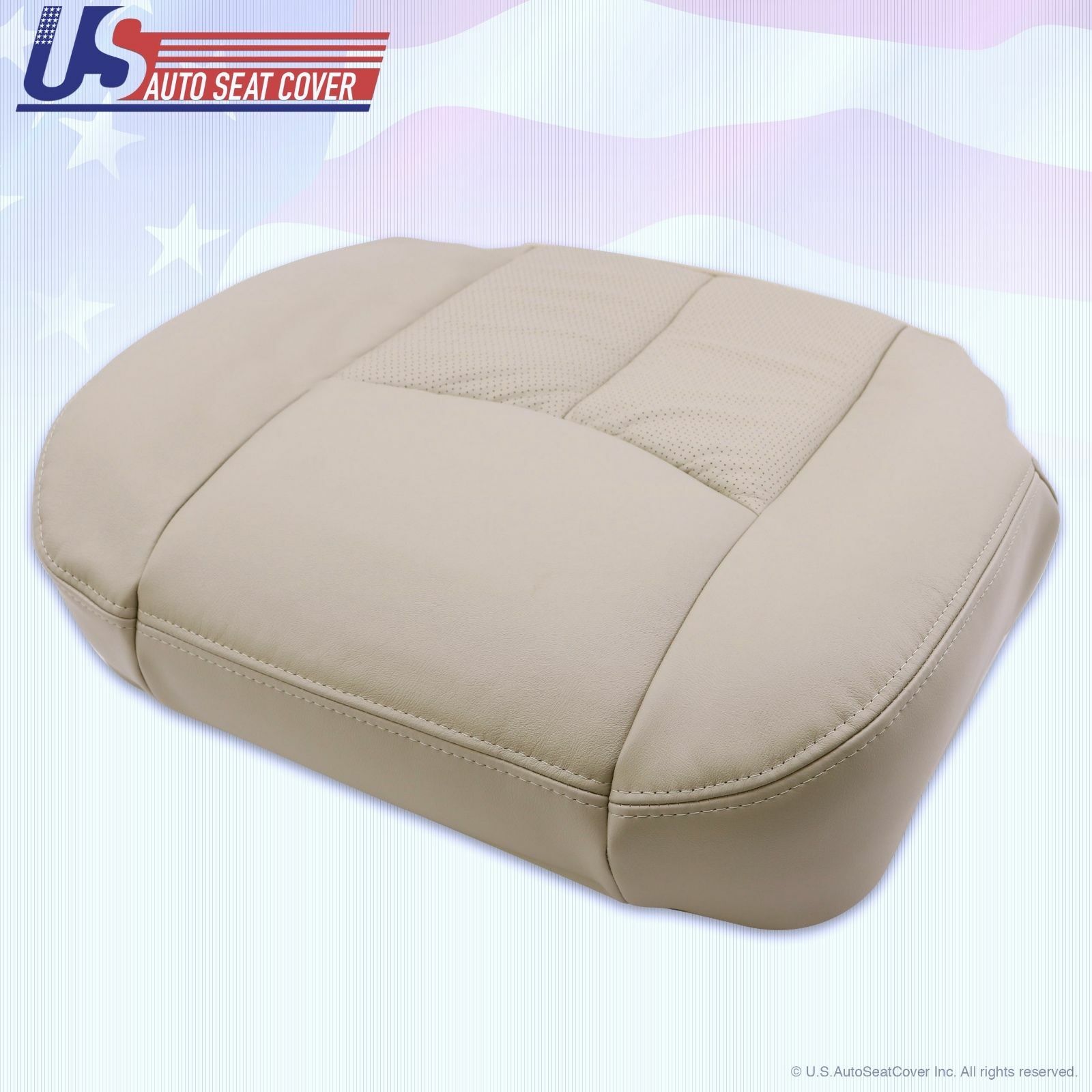 2003 2004 2005  Cadillac Escalade Driver Side Bottom Leather Seat Cover Tan #152