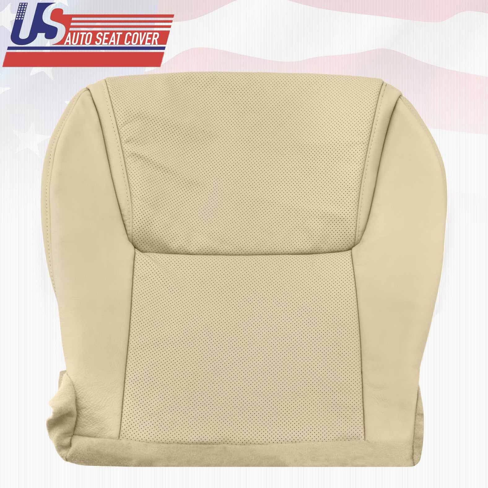 For Lexus 2008 to 2015 Lx570 PASSENGER Bottom Perforated Seat Cover Tan Leather