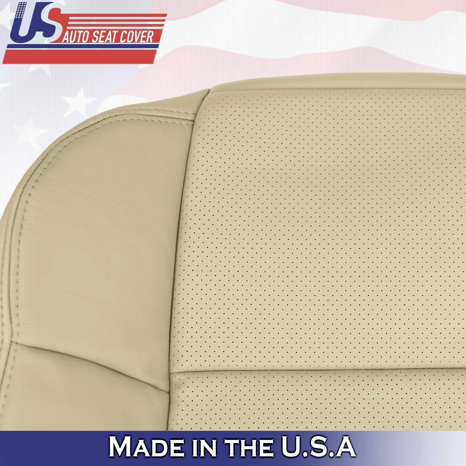 2011 2012 For Acura RDX Passenger Top & Bottom Synthetic Perf Leather Covers Tan