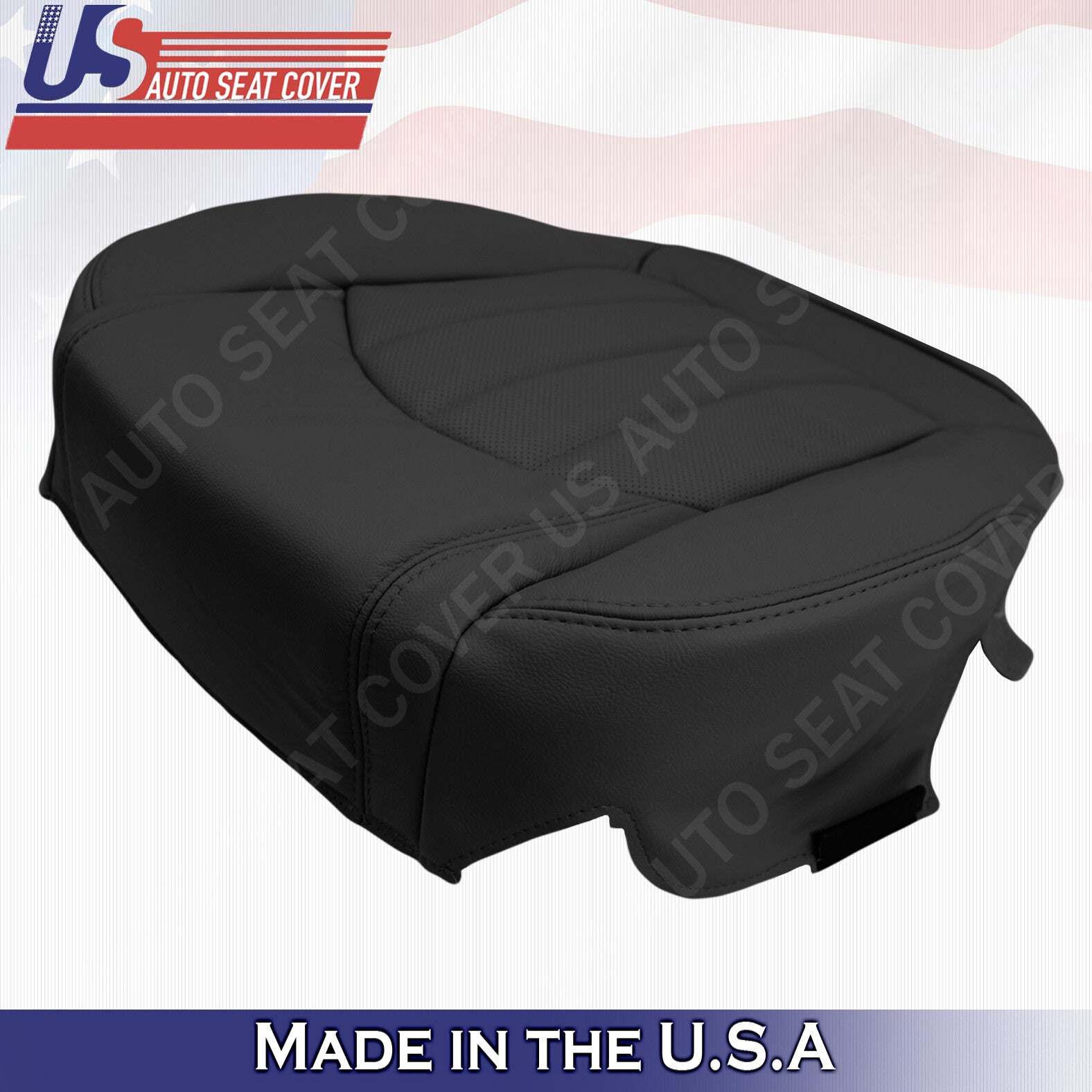 2011 2012 Buick Enclave  Passenger Bottom Perforated Leather Seat Cover BLACK