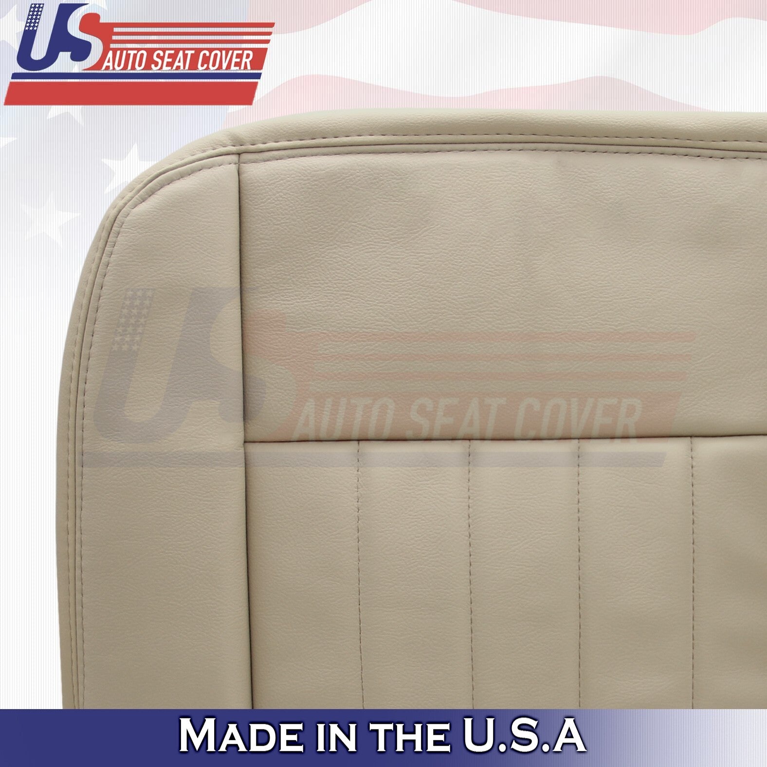 2003 to 2005 For Lincoln Town Car Front Set Bottoms &Tops Leather Cover Med Tan