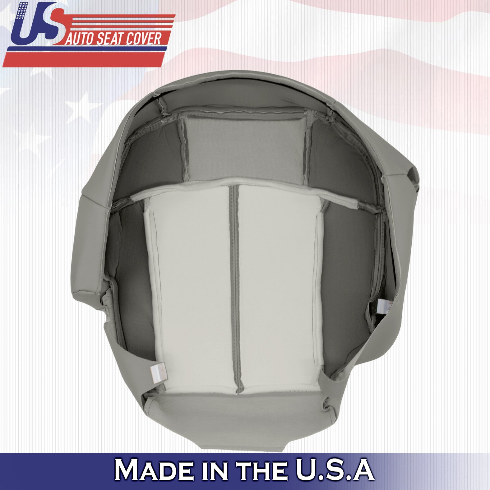 2002 For Cadillac Escalade Driver Side Bottom Perforated Leather Seat Cover Gray