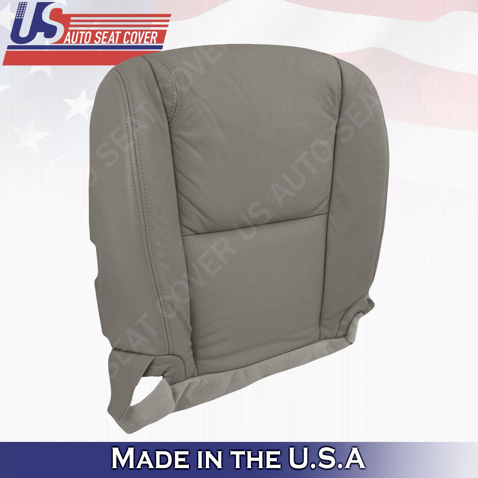 PASSENGER Bottom Leather Perforated Seat Cover GRAY For 2006 2007 Lexus GS350