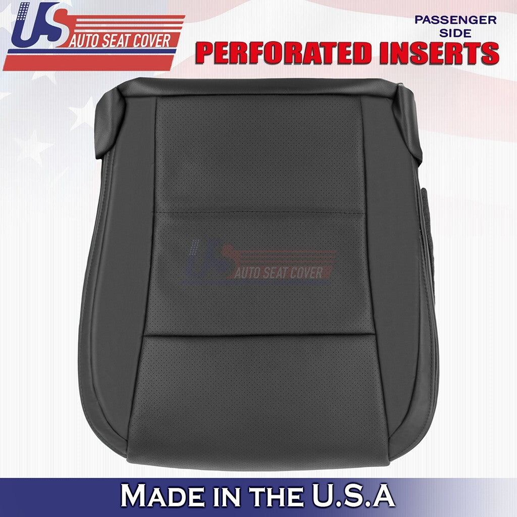 2013 to 2018 For Lexus ES350 Passenger Bottom & Top Leather Seat Cover Black