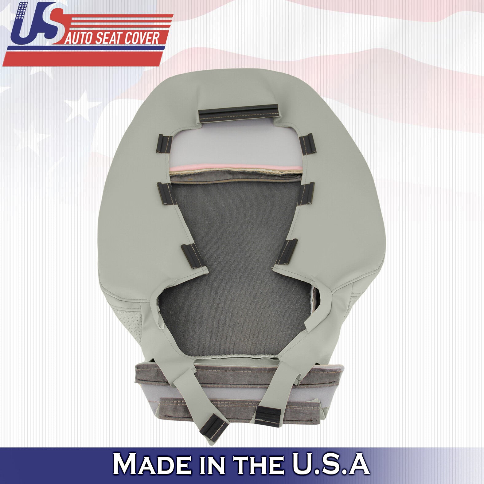 2012 For Lexus ES350 Passenger Side Top Perforated Leather Seat Cover Gray