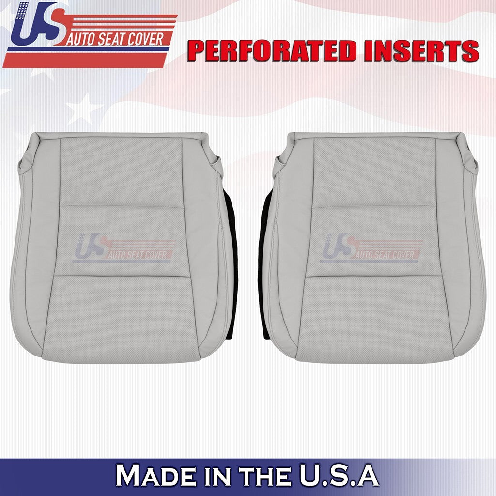 2013 to 2018 For Lexus ES350 Driver & Passenger Bottom Leather Seat Covers Gray