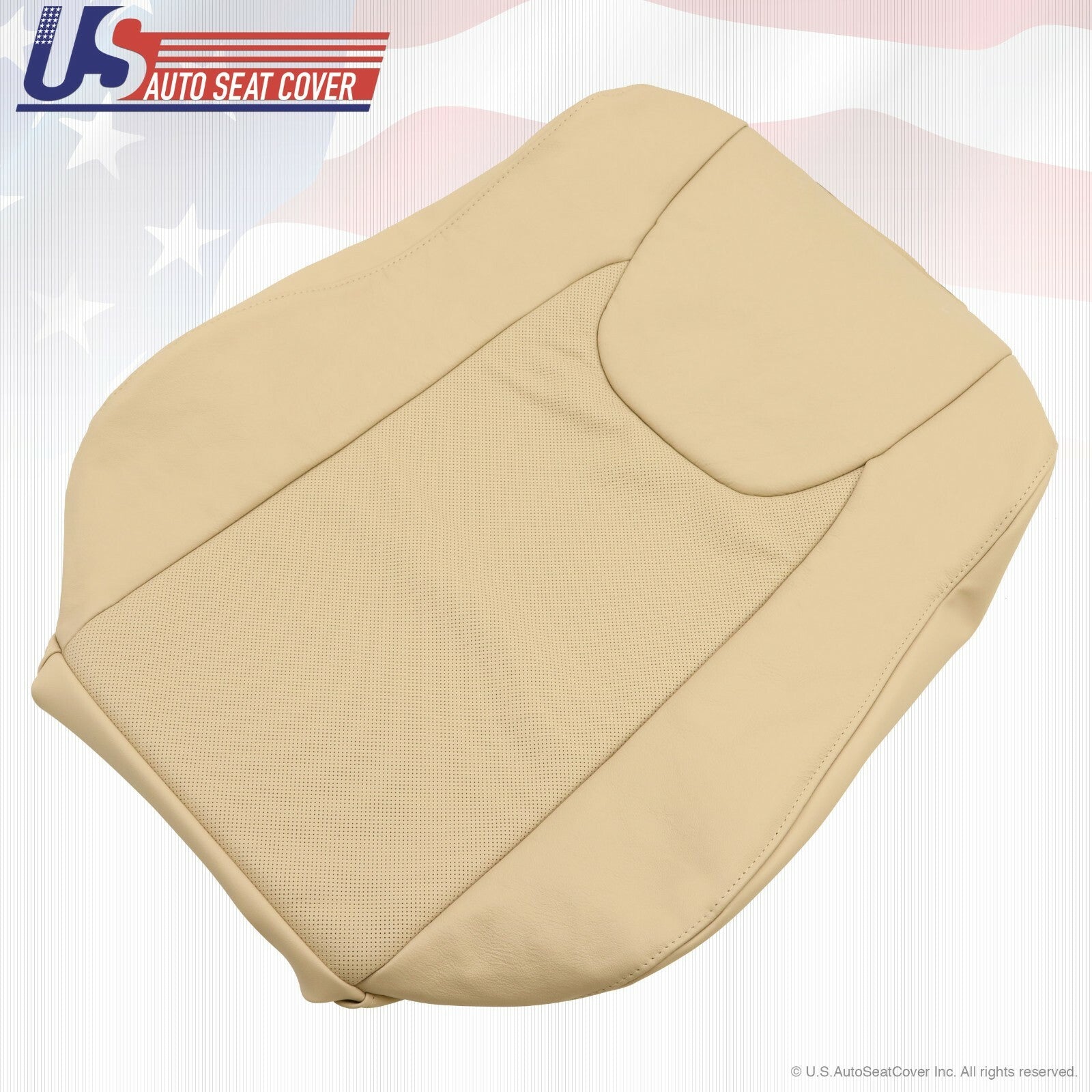 Passenger Top & Bottom Leather Seat Cover Tan 2010 to 2015 For Lexus RX450H