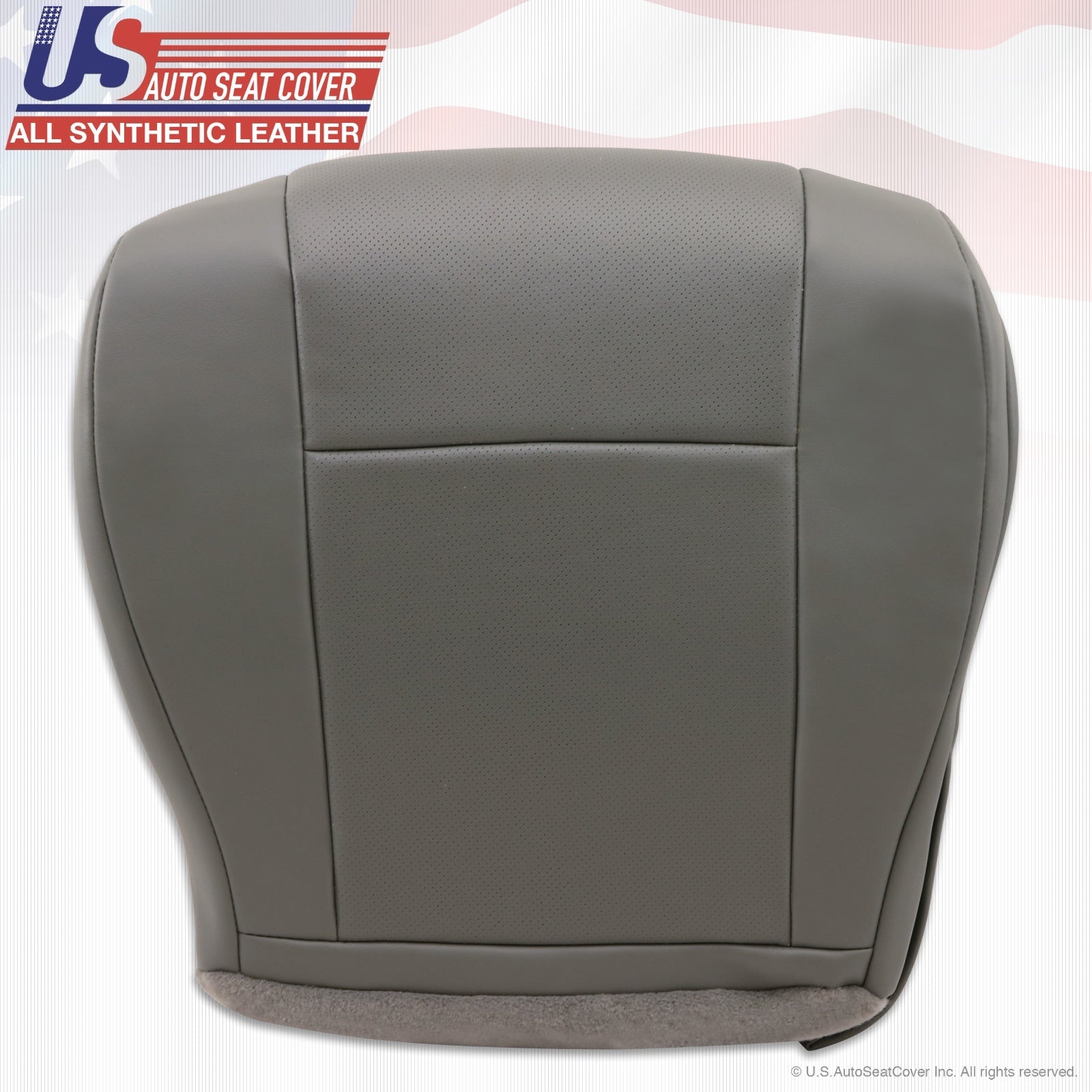 2013 2014 Ford E350 E450 Van Driver Side Bottom Perforated Vinyl Seat Cover Gray