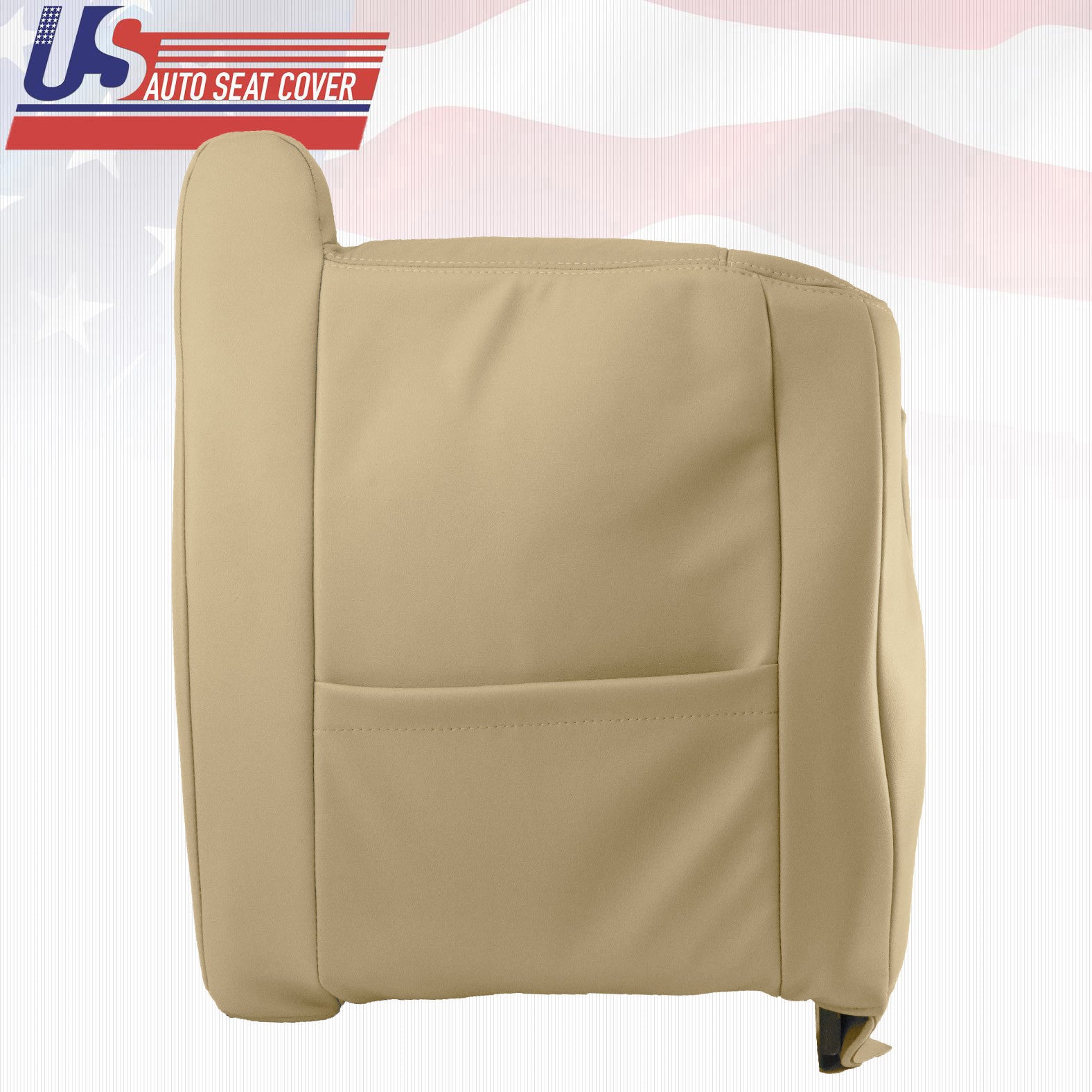 2001 2002 GMC Yukon Denali Driver Lean Back Leather Seat Cover Two-Tone Tan