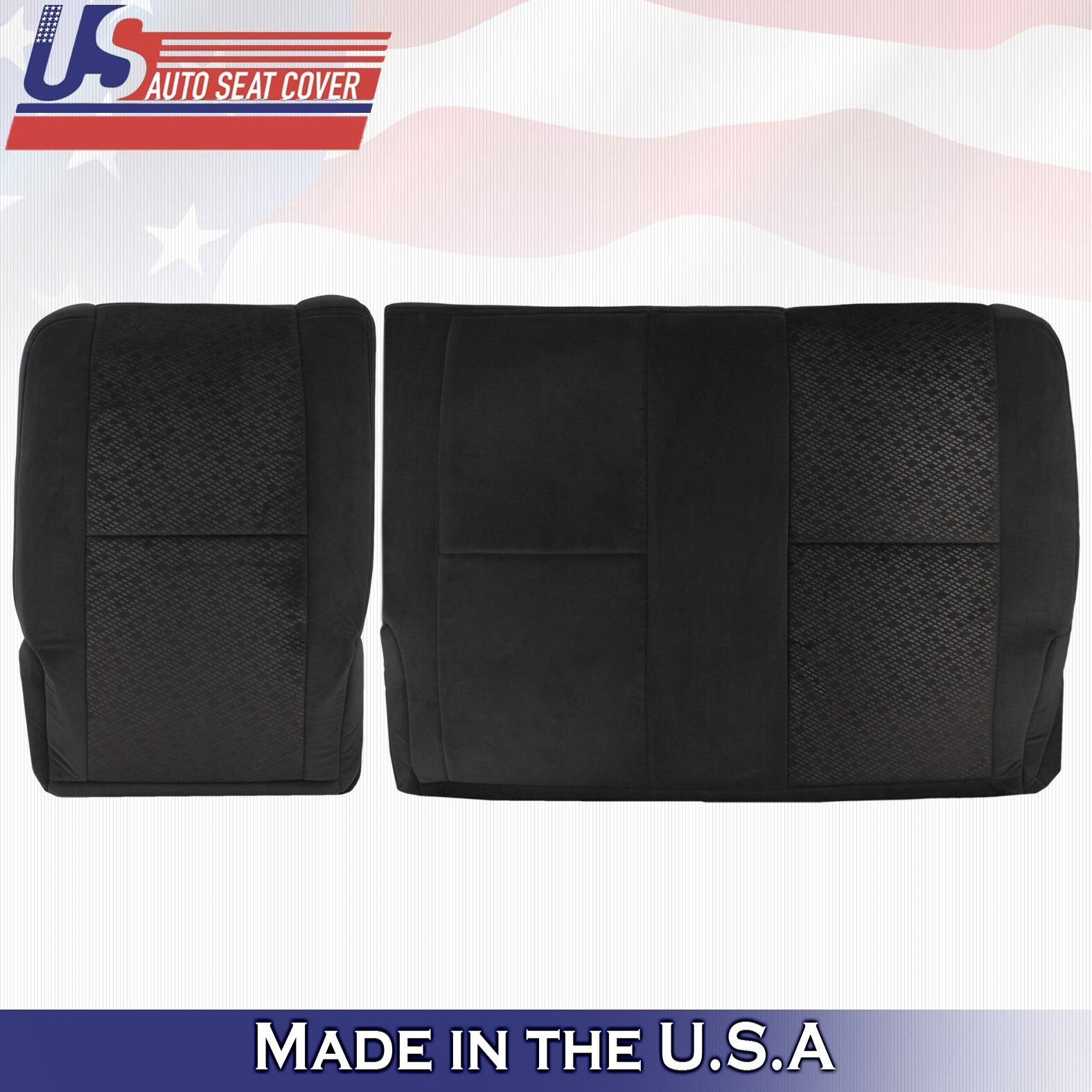 2007 For GMC Sierra 1500 2500 3500 Rear Driver & Passenger Top Cloth Covers BLK