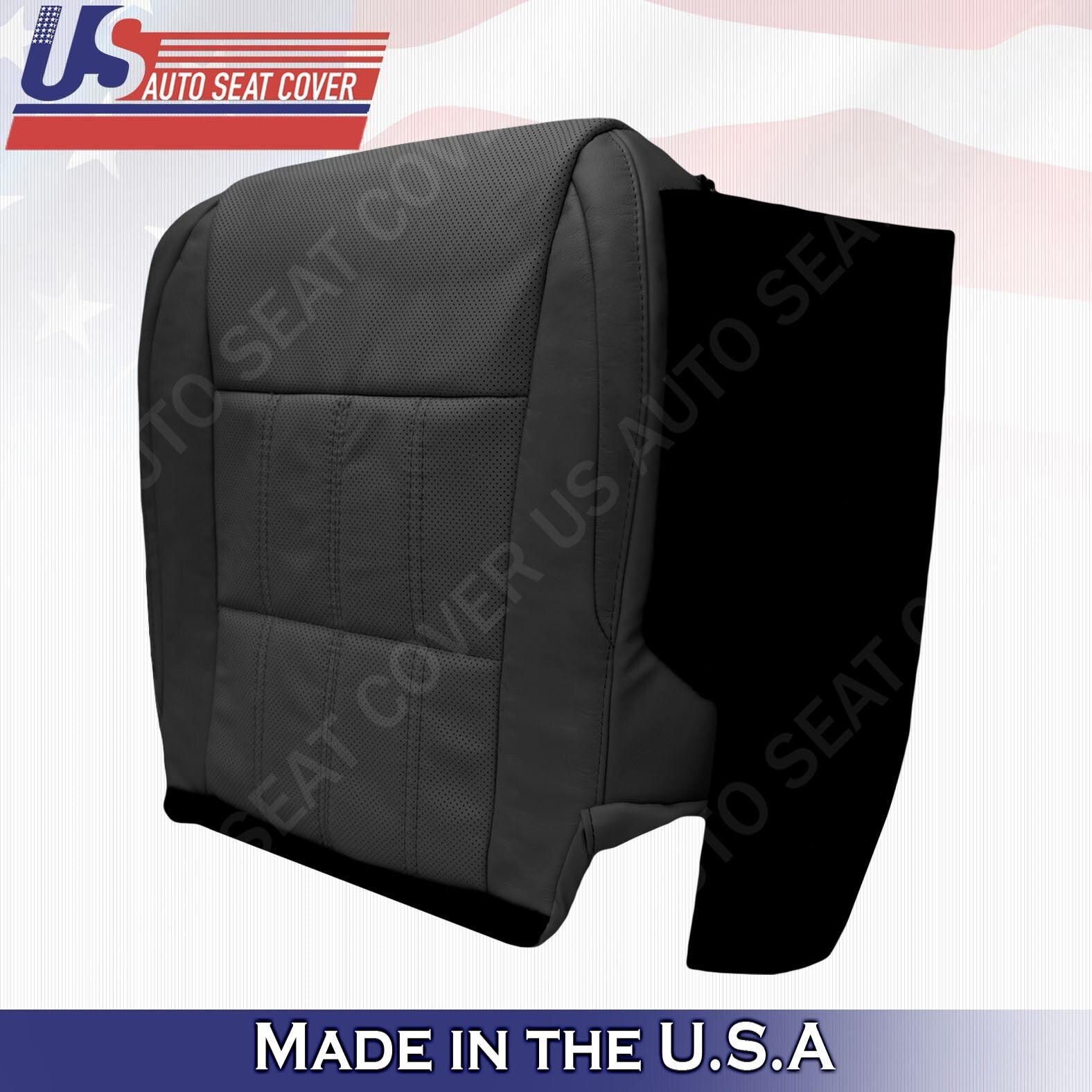2013 to 2018 For Lexus ES350 DRIVER Bottom Perforated Leather Seat Cover Black