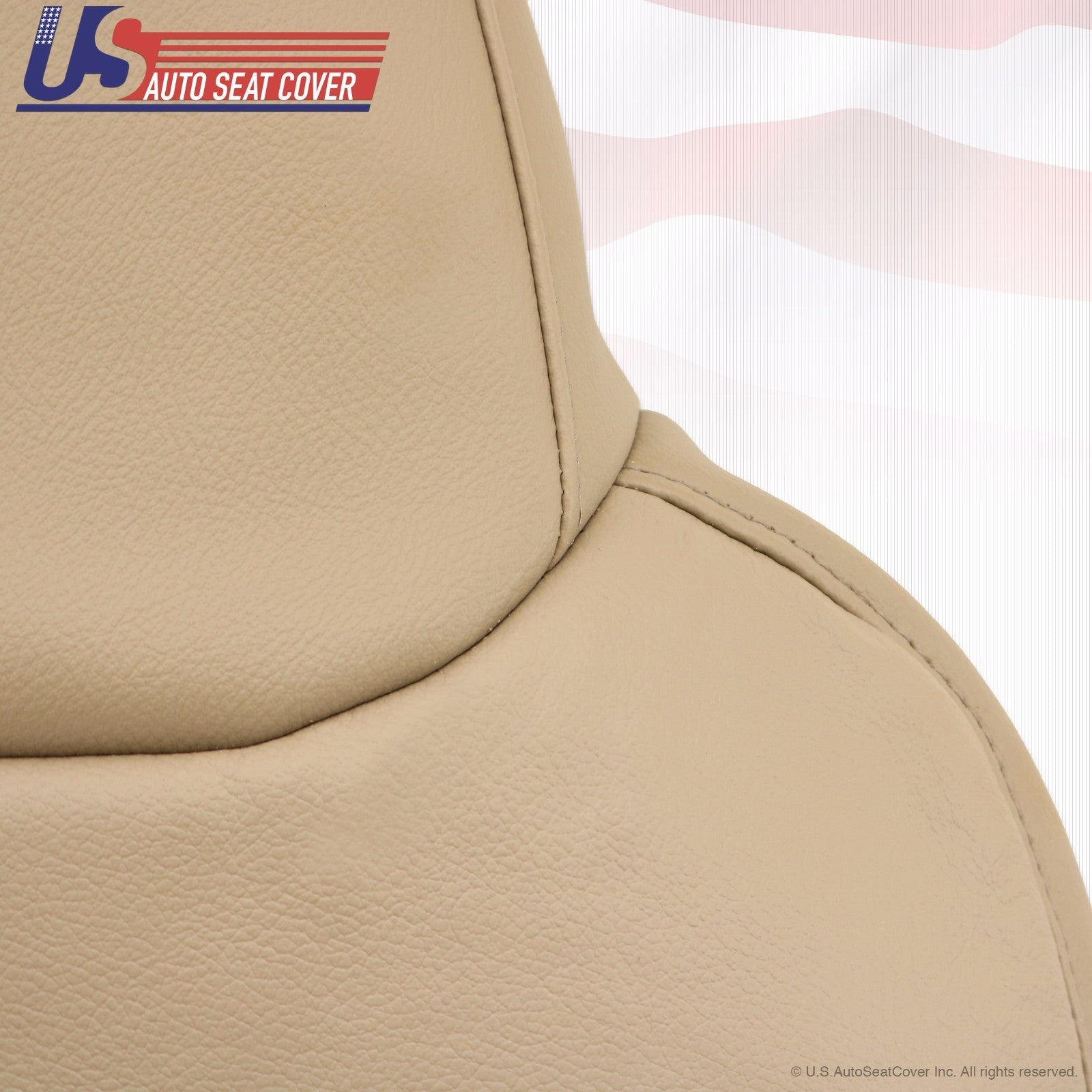 2004 Ford Expedition Driver Lean Back Replacement Perforated Leather Cover TAN