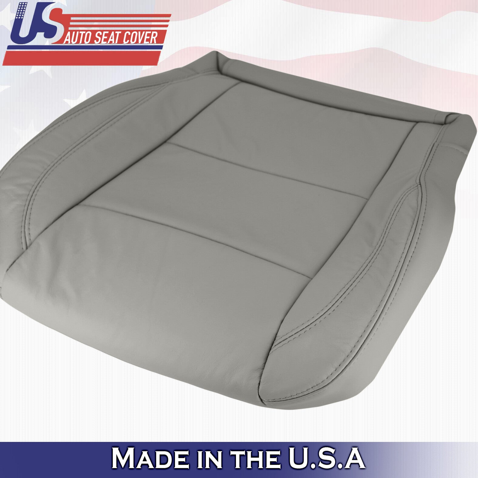 2004 - 2010 For Infinity QX56 Passenger Side Bottom Leather Seat Cover in Gray