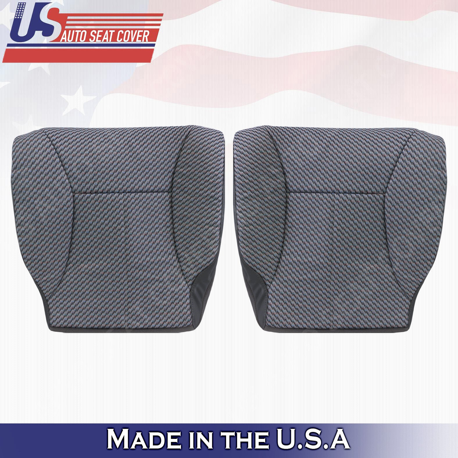 1998 to 2002 Fits Dodge Ram WT Driver & Passenger Bottom Dk Gray Cloth Cover