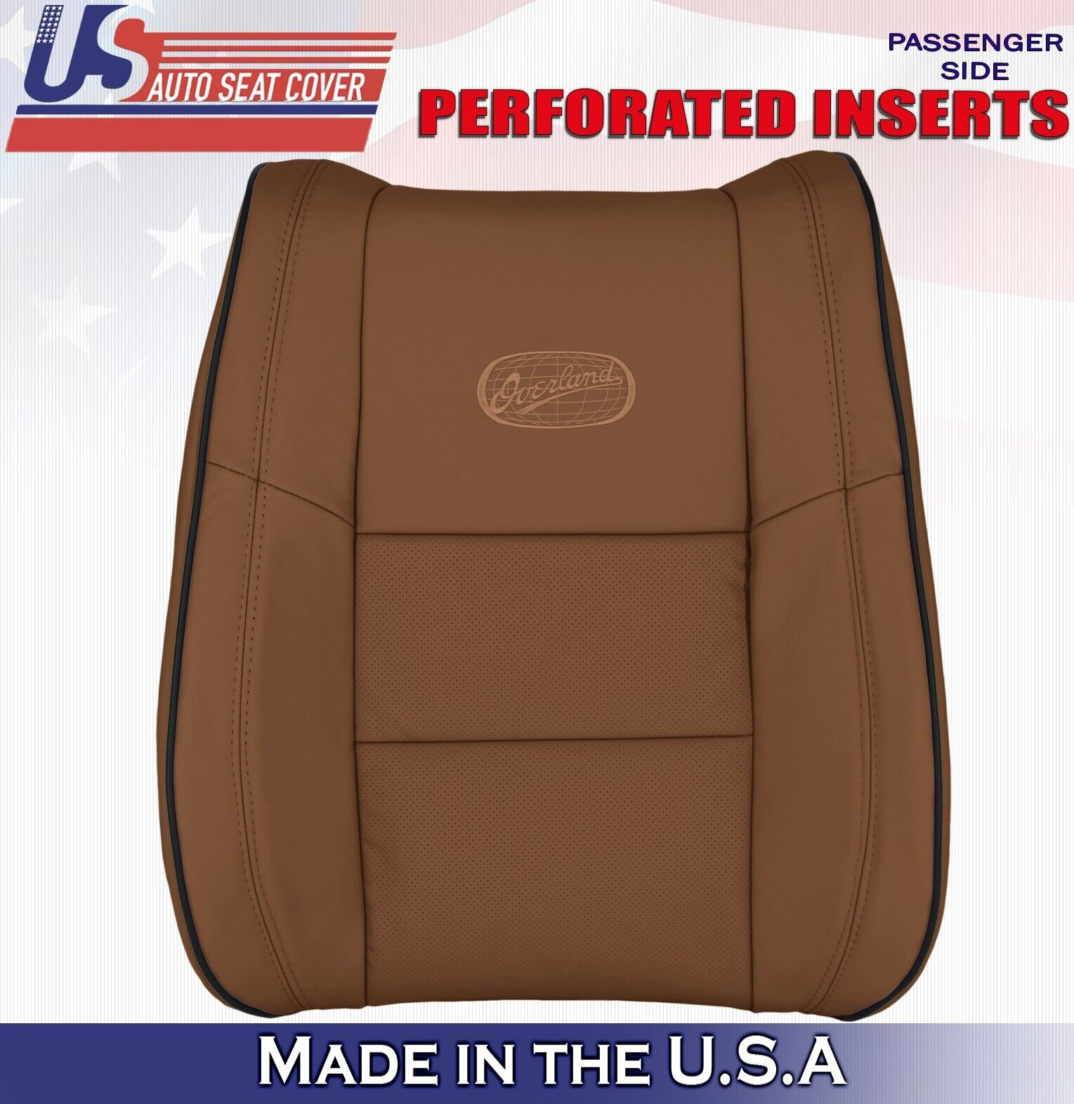 2011 to 2020 For Jeep Grand Cherokee Overland Passenger Top Leather Cover Brown