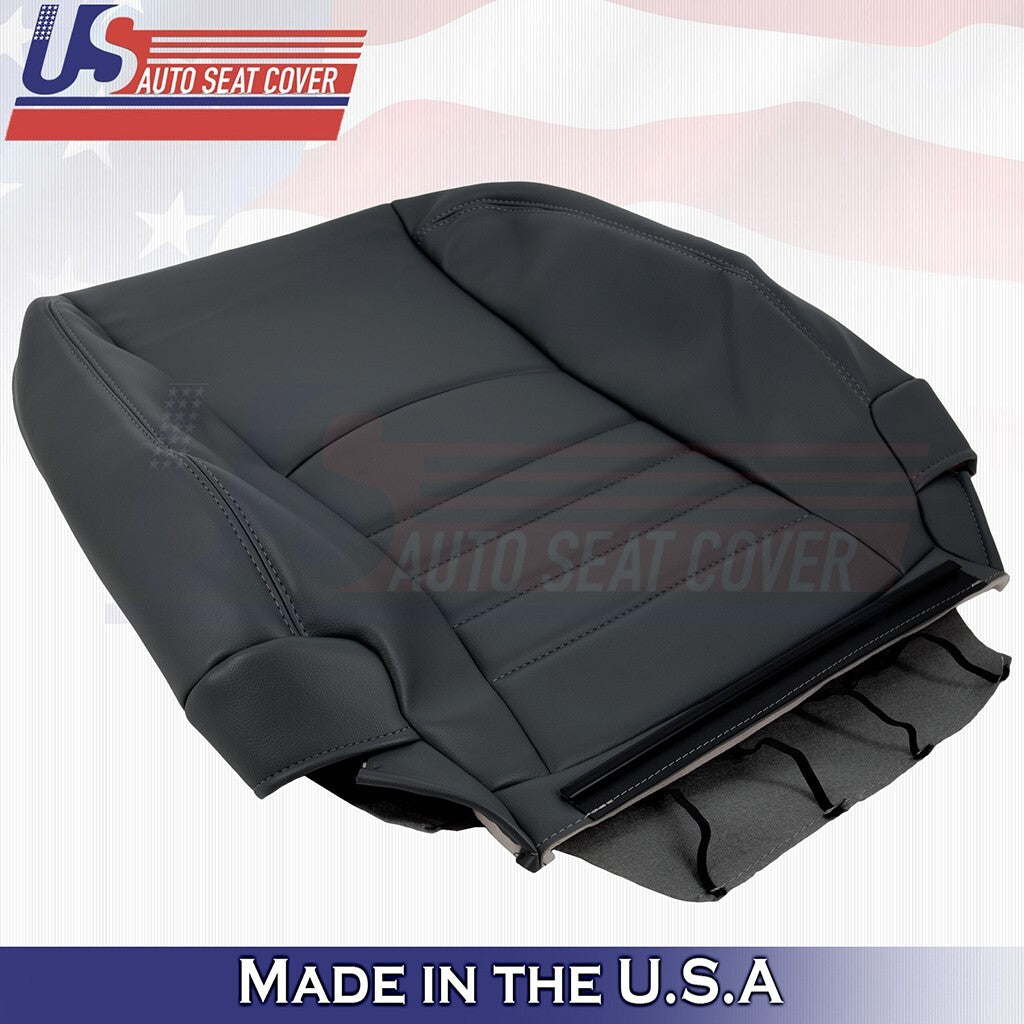 2016 2017 2018 For Dodge Ram ST Driver Top & Bottom Vinyl Seat Covers Black