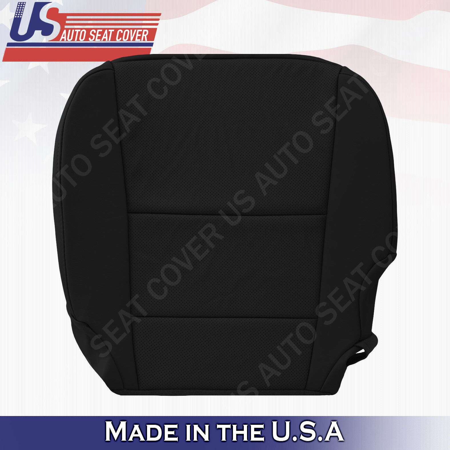 Fits 2013 - 2018 Acura RDX Perforated Bottoms Leather Seat Cover In Black