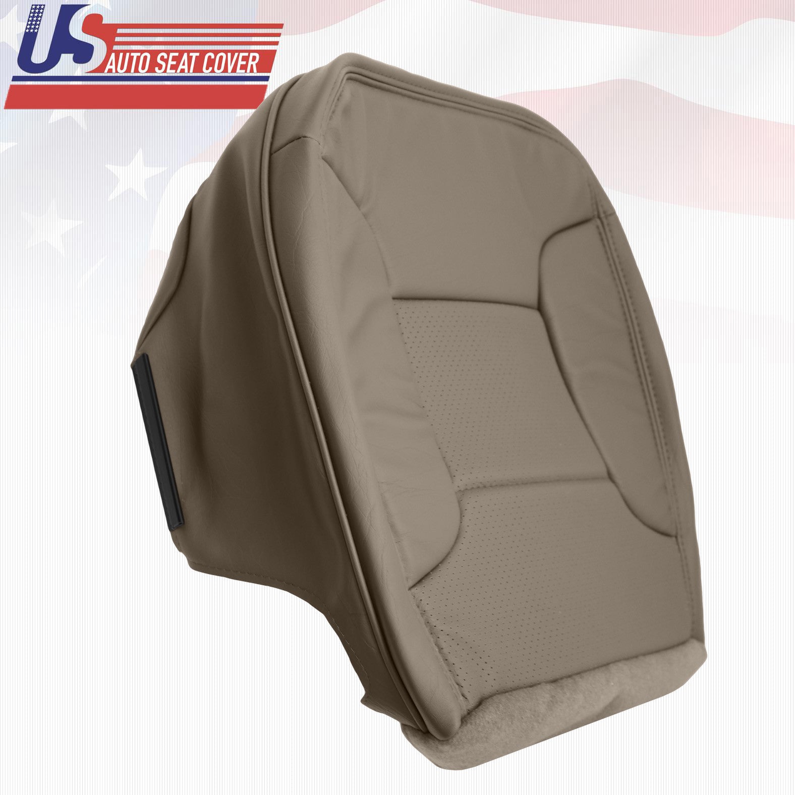 Passenger 1992-1996 Ford Bronco Bottom Leatherette Seat Cover Perforated Mocha*