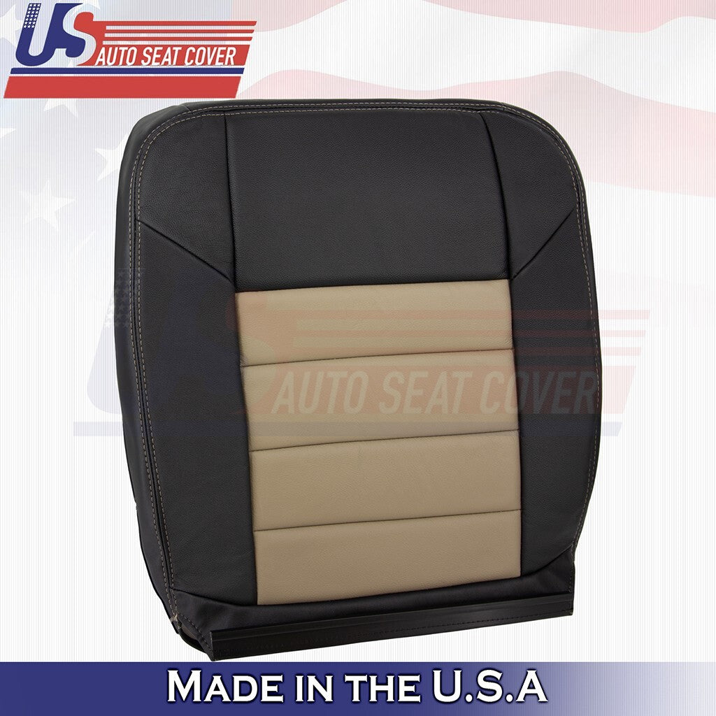 2nd Row Driver Top Seat Cover Black/Tan Fits 2005 Ford Excursion Eddie Bauer