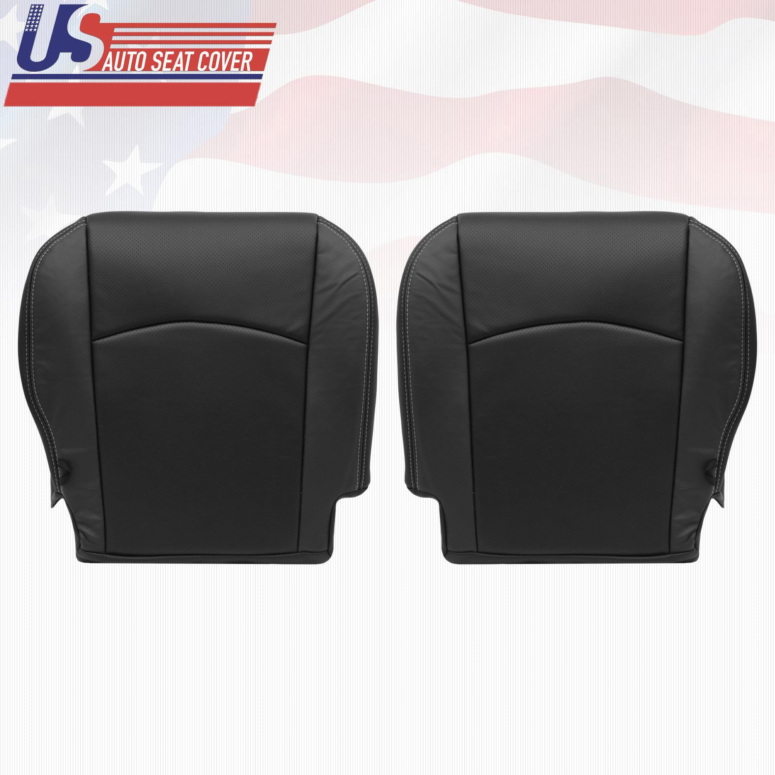 For Dodge 2012 Ram 5500 4500 Driver Passenger Bottom Perf Leather Cover BLACK