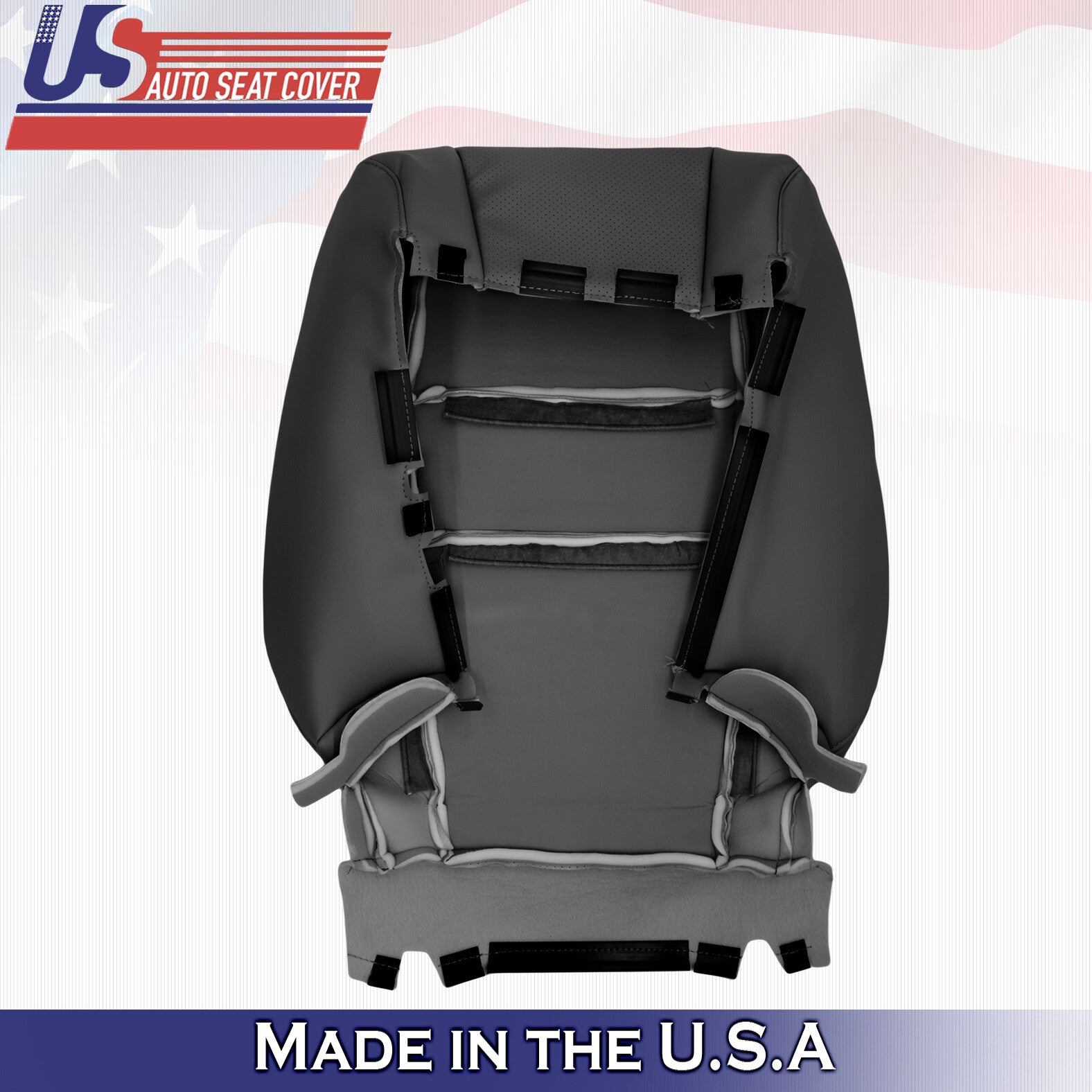 For 2005 2006 2007 2008 Acura RL Driver Passenger Top Bottom Leather Cover Black