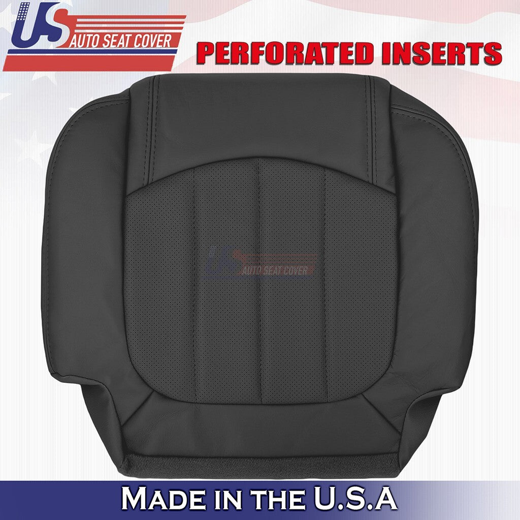 2008-2012 For Buick Enclave Rear Driver & Passenger Bottoms Leather Cover Black