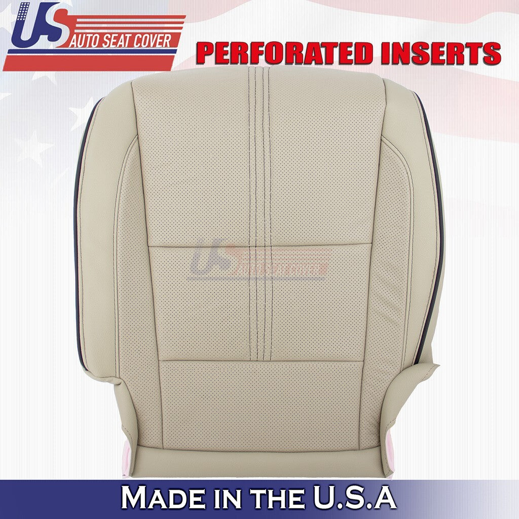 2017 to 2020 For Acura MDX Driver Bottom w/ Perforated Leather Seat Cover Tan