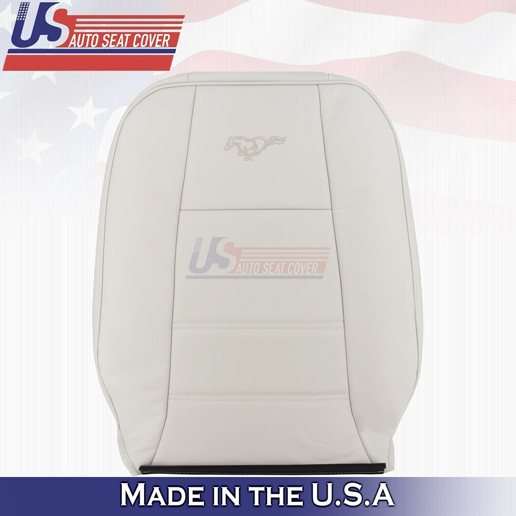 1999 - 2004 Fits Ford Mustang V6 Front Bottoms & Tops Leather Seat Cover White