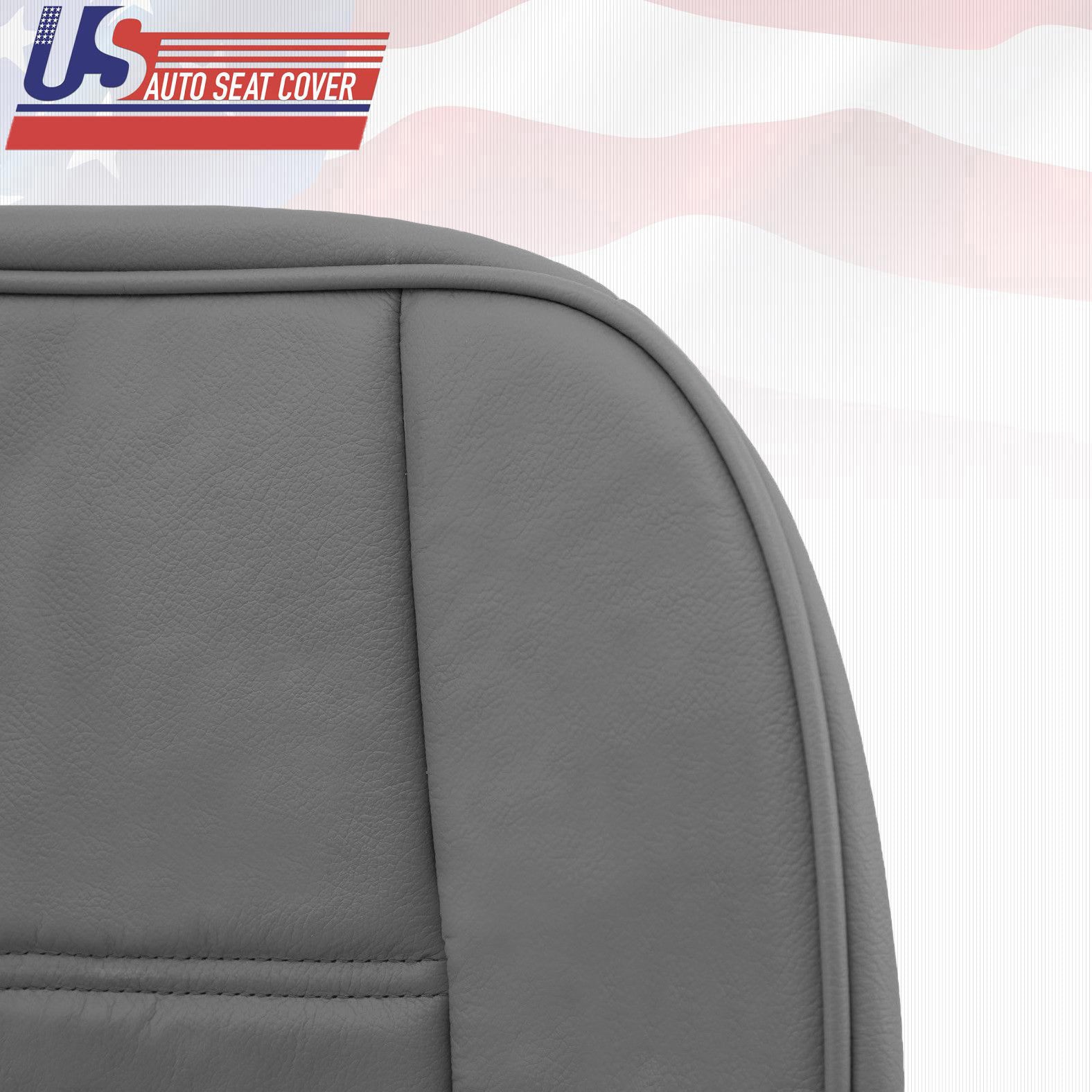 1999 to 2004 Ford Mustang V6 Driver Bottom Replacement Leather Seat Cover Gray