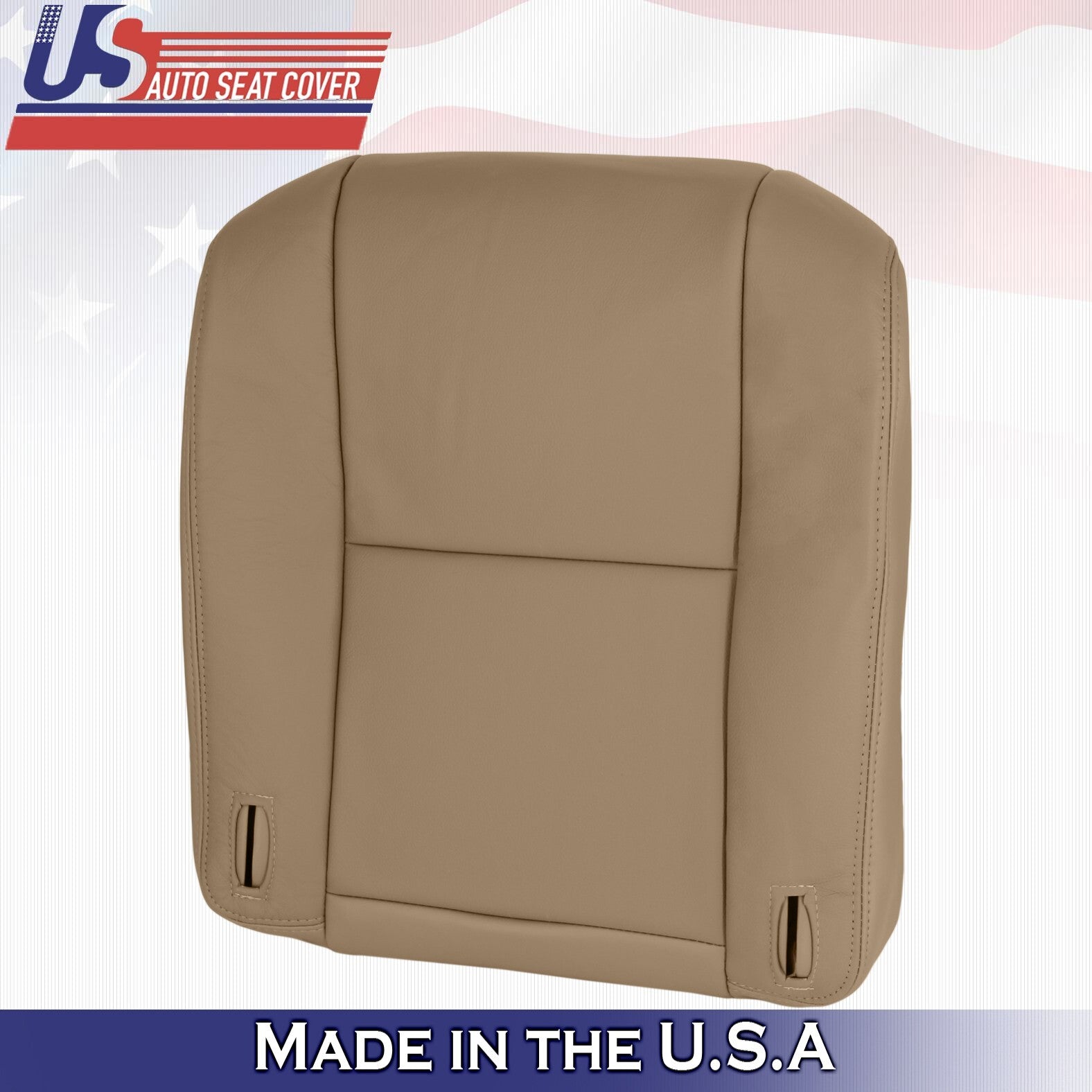 1998 to 2003 For Toyota Sienna Driver & Passenger Bottom Leather Seat Covers Tan