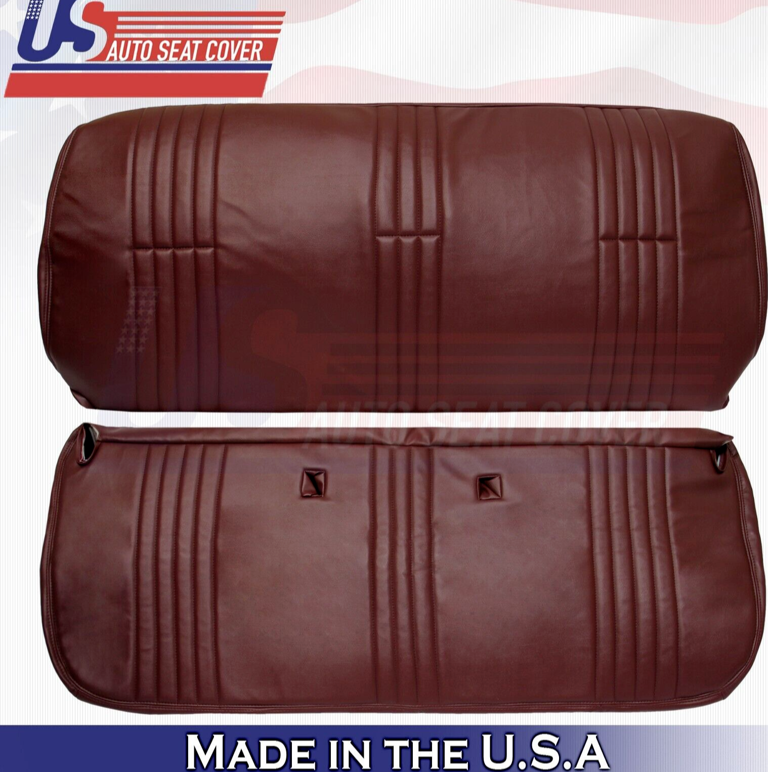 1998 For GMC Sierra C/K 1500 2500 3500 Top & Bottom Bench Vinyl Seat Covers Red