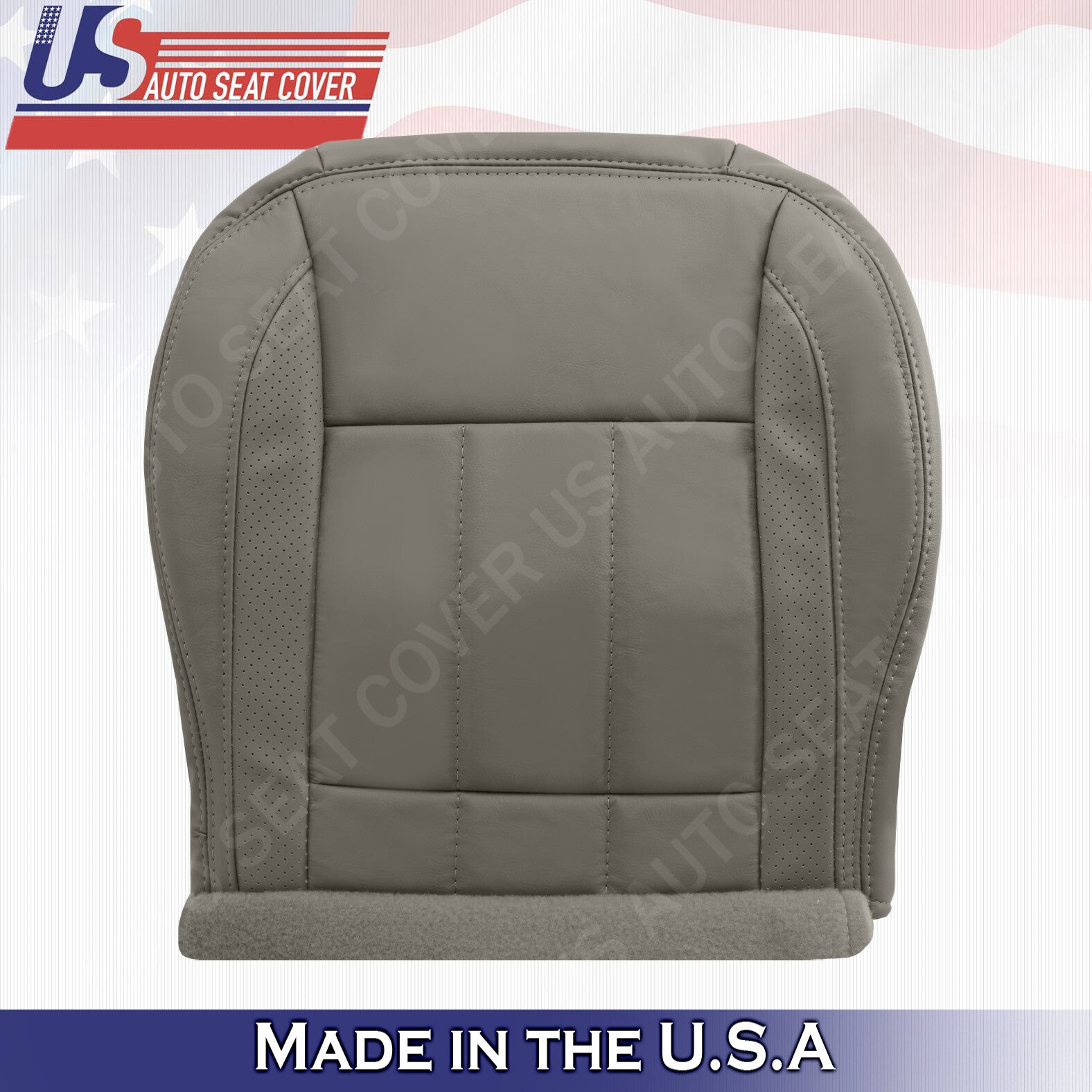 KHAKI 2006-2009 FITS Dodge Ram 1500 LARAMIE Perf Front Bottoms Leather Cover
