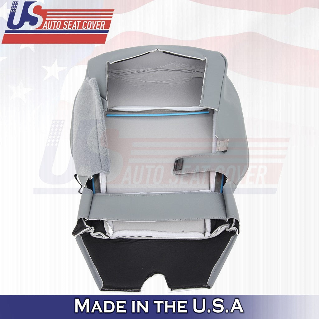 2017 to 2021 Fits Ford F250 WT Driver Bottom Synthetic Leather Seat Cover Gray