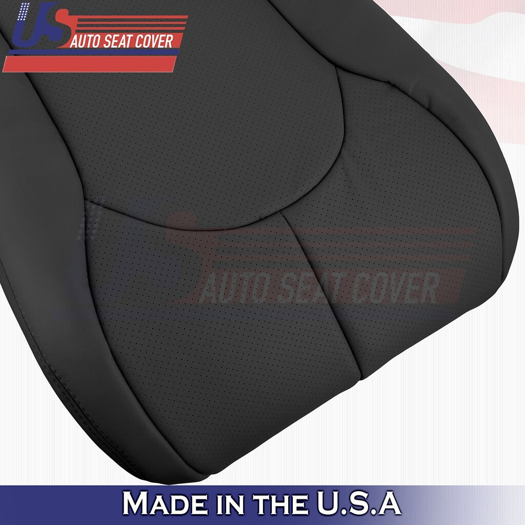 1996 to 2002 Fits Mercedes Benz SL320 Front Set Bottoms &Tops Leather Cover BLK