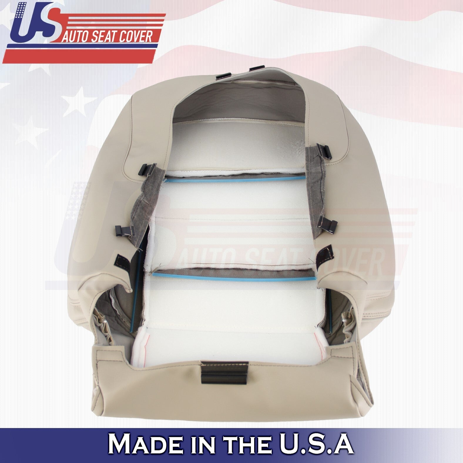 2015 For GMC Yukon Denali Driver & Passenger Top Leather Seat Covers Tan