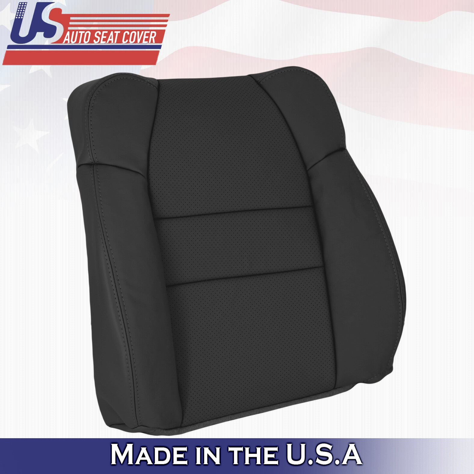 2001 For Acura MDX Driver Side Top & Bottom Synthetic Leather Seat Covers Black