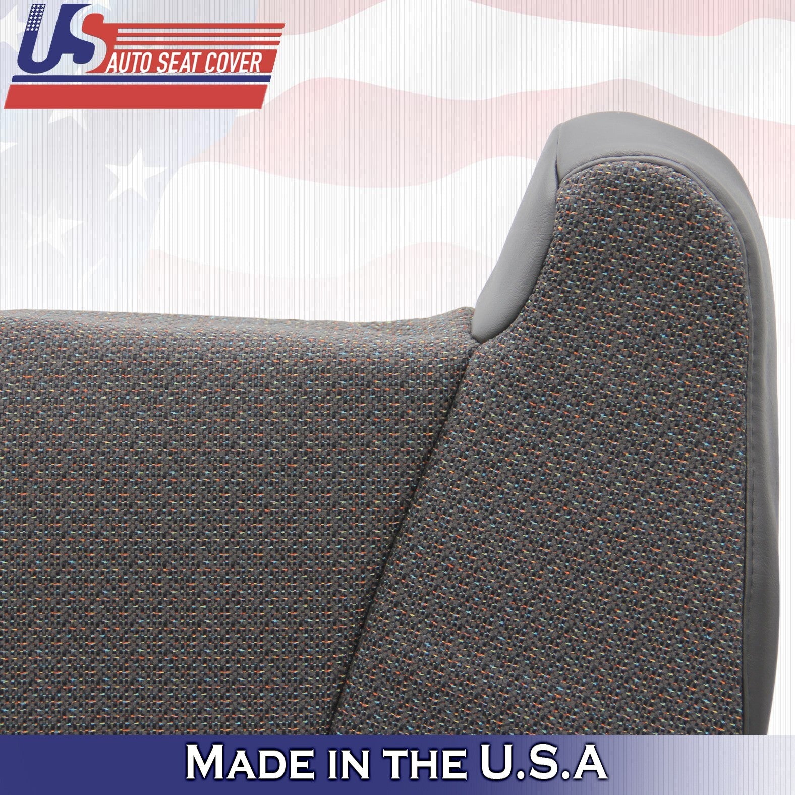 1999-2002 Fits Chevy Silverado WT Cloth Passenger Top & Bottom Seat Covers Gray