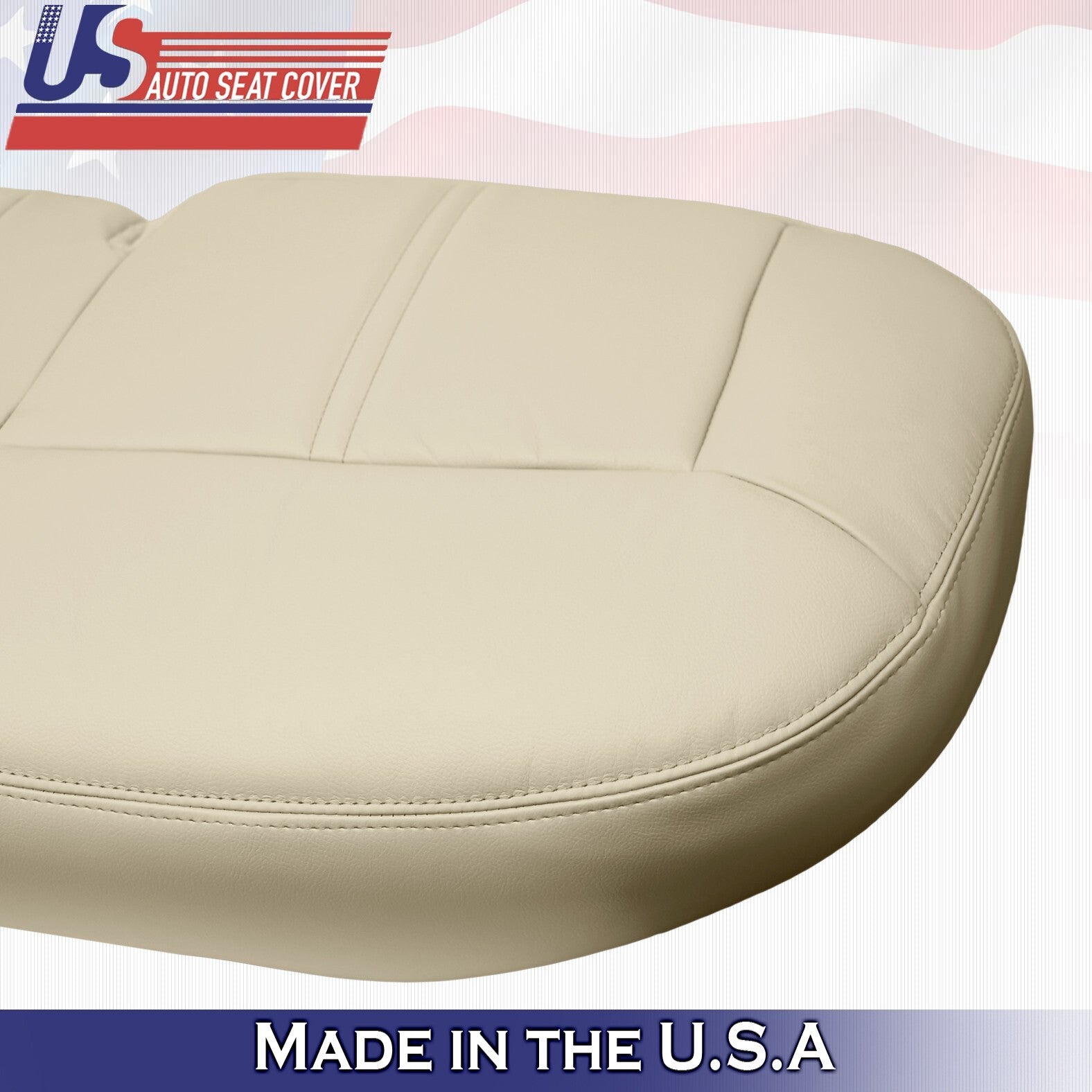 2003 to 2011 For Lincoln Town Car Rear Bench Bottom Leather Cover Lt Camel Tan