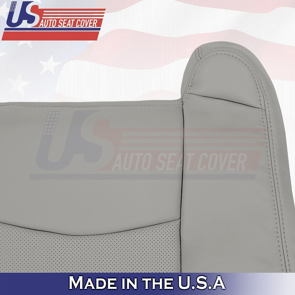2004 to 2009 Fits Cadillac SRX Front Driver Top & Bottom Leather Cover Gray