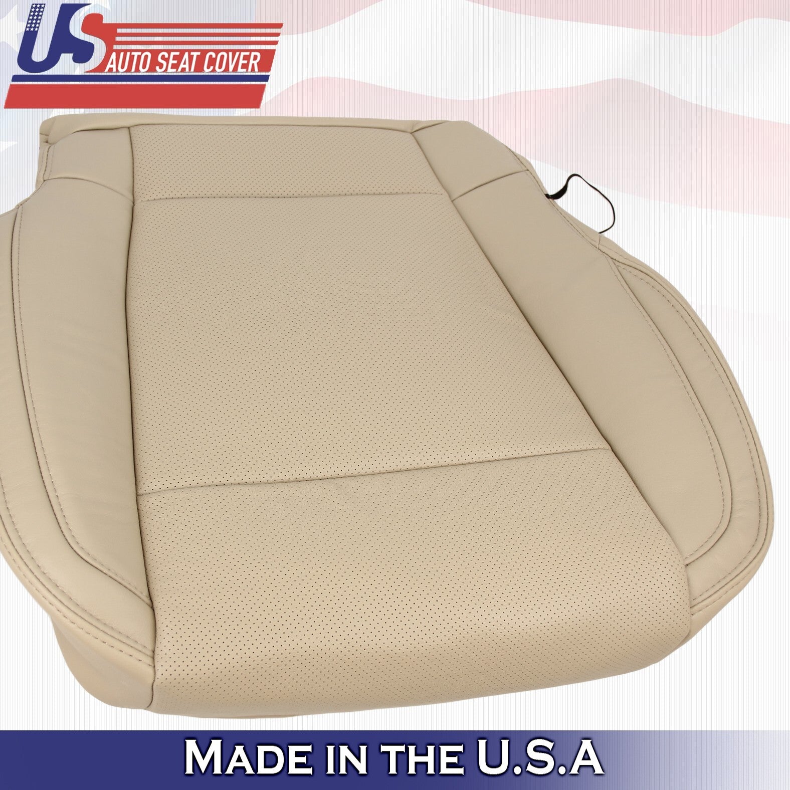 2015 2016 2017 Fits Ford F150 Lariat Passenger Bottom Leather Seat Cover Tan