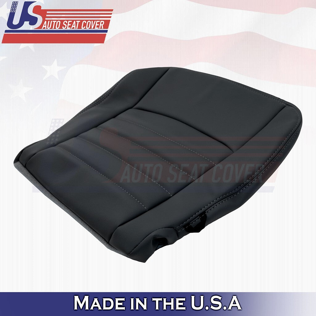 2016 2017 2018 For Dodge Ram ST Driver Top & Bottom Vinyl Seat Covers Black