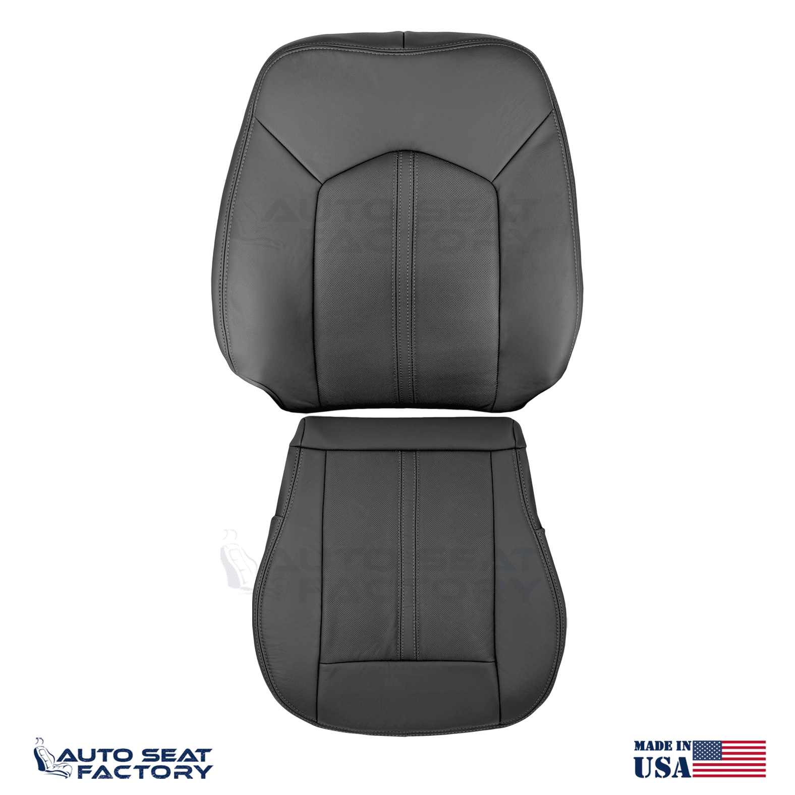 Replacement 2010 - 2016 Fits Cadillac SRX Ebony Vinyl Seat Covers, Perforated