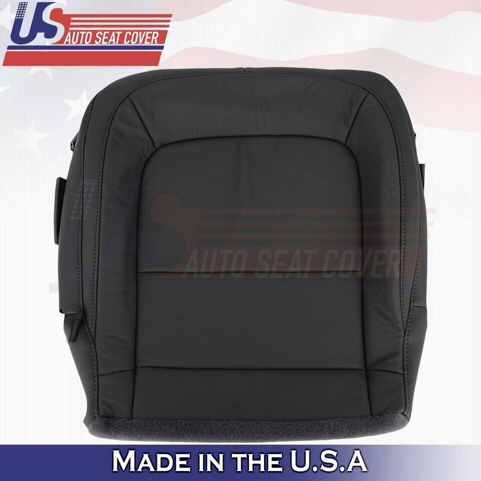 2015 to 2022 Fits Chevy Colorado Driver & Passenger Bottoms Leather Cover Black