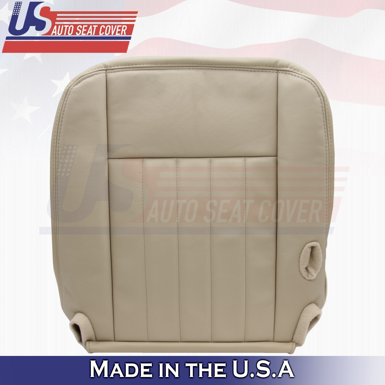2003 to 2005 Fits Lincoln Town Car Driver Bottom & Top Leather Cover Med Tan