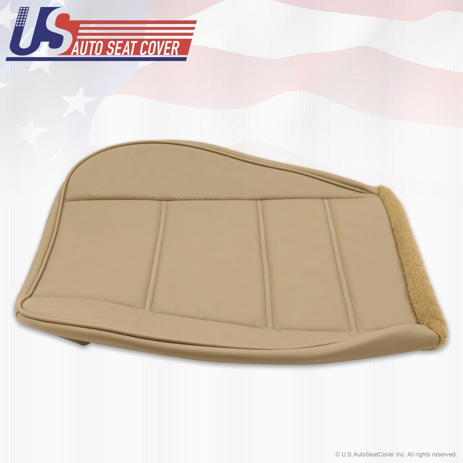 1999 2000 2001 Ford Mustang V6 Driver Bottom Replacement Leather Seat Cover Tan