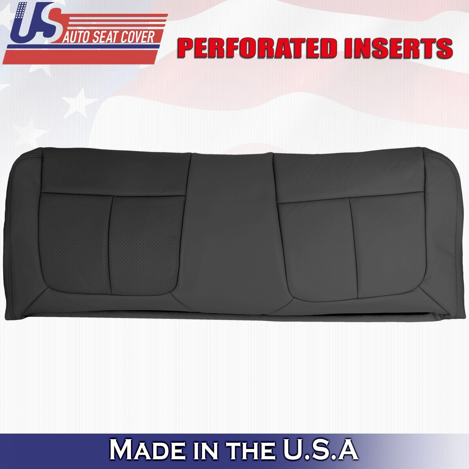 2011 to 2016 For Ford F350 2nd Row Driver & Passenger Bottom Leather Covers BLK