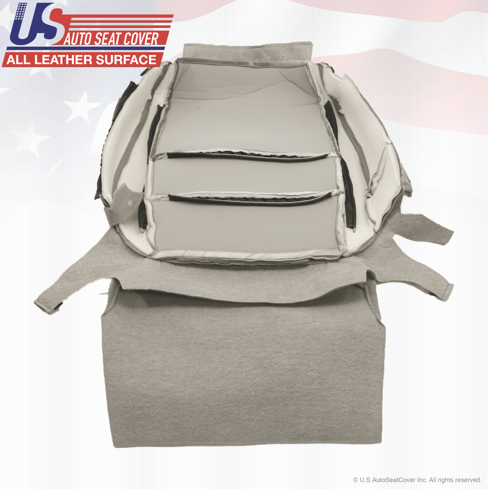 For 2007 2008 Acura TL Driver Bottom Perforated Leather Replacement Seat Taupe