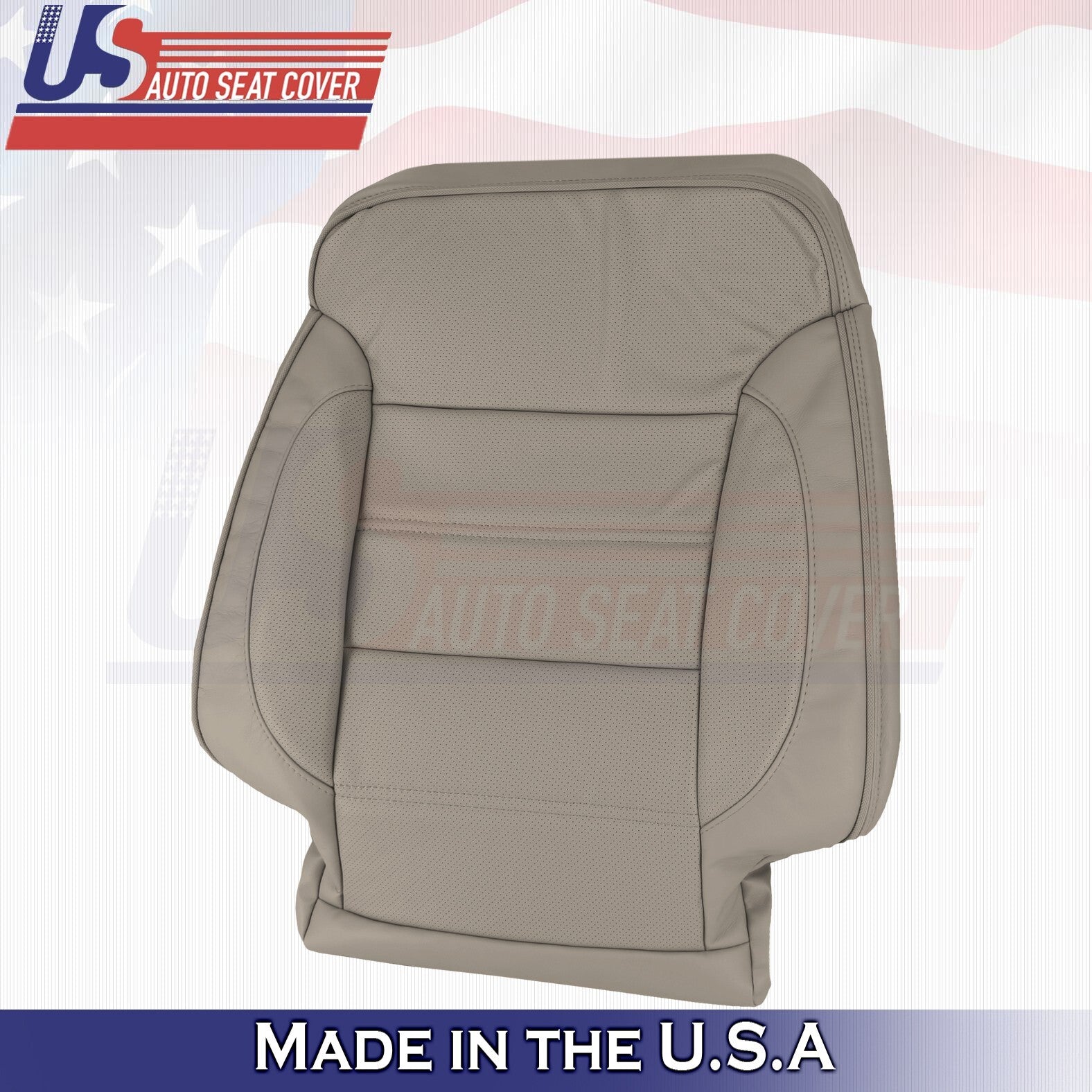 2019 For GMC Sierra Denali Front Driver Top & Bottom Leather Seat Covers Tan